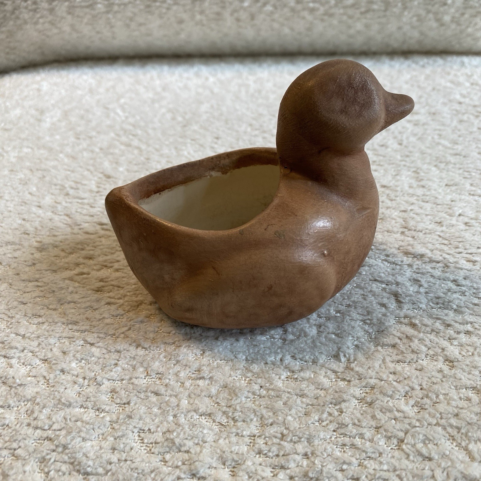 Vintage Small Studio Pottery Duck Planter Succulent Planter Catchall Dish