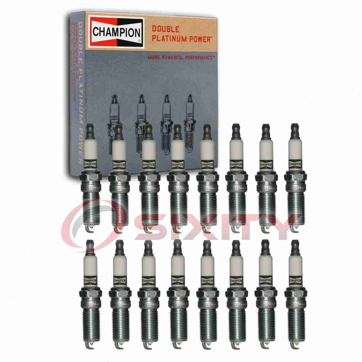 16 pc Champion Double Platinum Spark Plugs for 2006-2019 Dodge Charger 6.1L yt