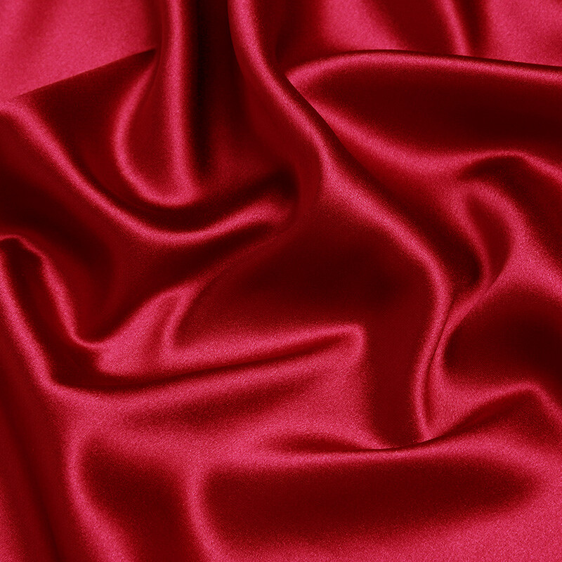 Crimson Red 100% Pure Mulberry Silk Fabric by the Yard 44" width 19 mm 6A Grade