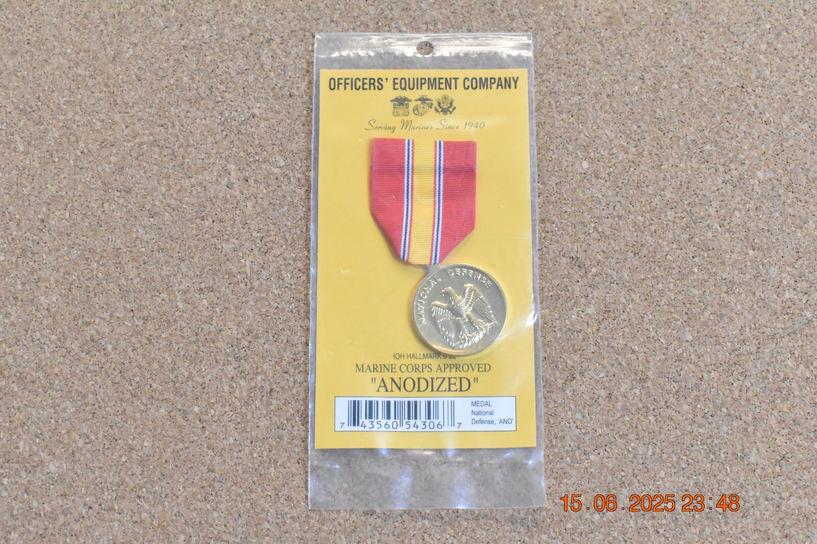 US Marine Corps National Defense Service Medal - Anodized by Officers' Equip Co