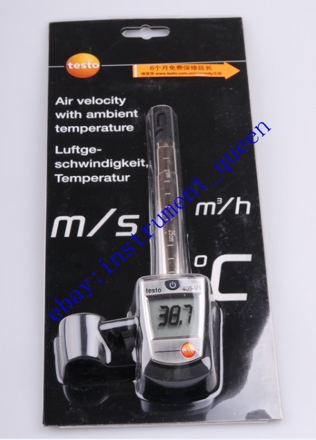 Testo 405-V1 Thermal Anemometer with Duct Holder Air/Wind Speed Meter 0560 4053