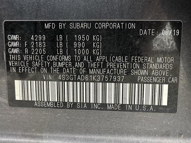 Camera/Projector Camera Windshield Mounted Eye Sight Fits 17-19 IMPREZA 2550331
