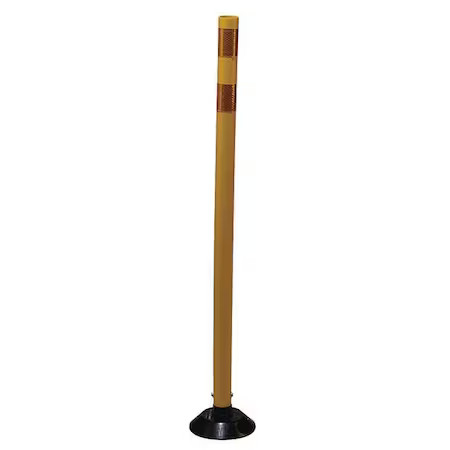 Zoro Select 04-48-Yyg Delineator Post, Hdpe, High-Intensity Prismatic, 48",