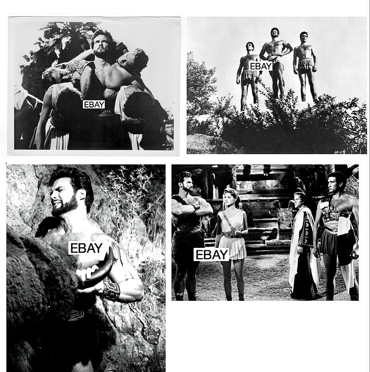 SALE: HERCULES STEVE REEVES 1958 MOVIE PHOTOS LOT #1 (4) MYTHOLOGY MR. UNIVERSE