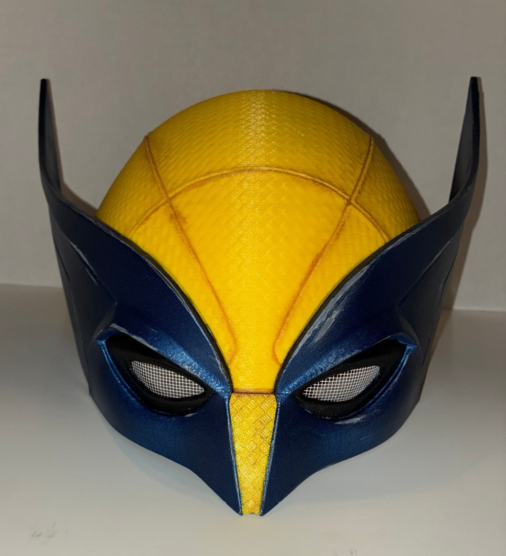 Wolverine Cowl 3d Printed Cosplay Prop Battle Damaged