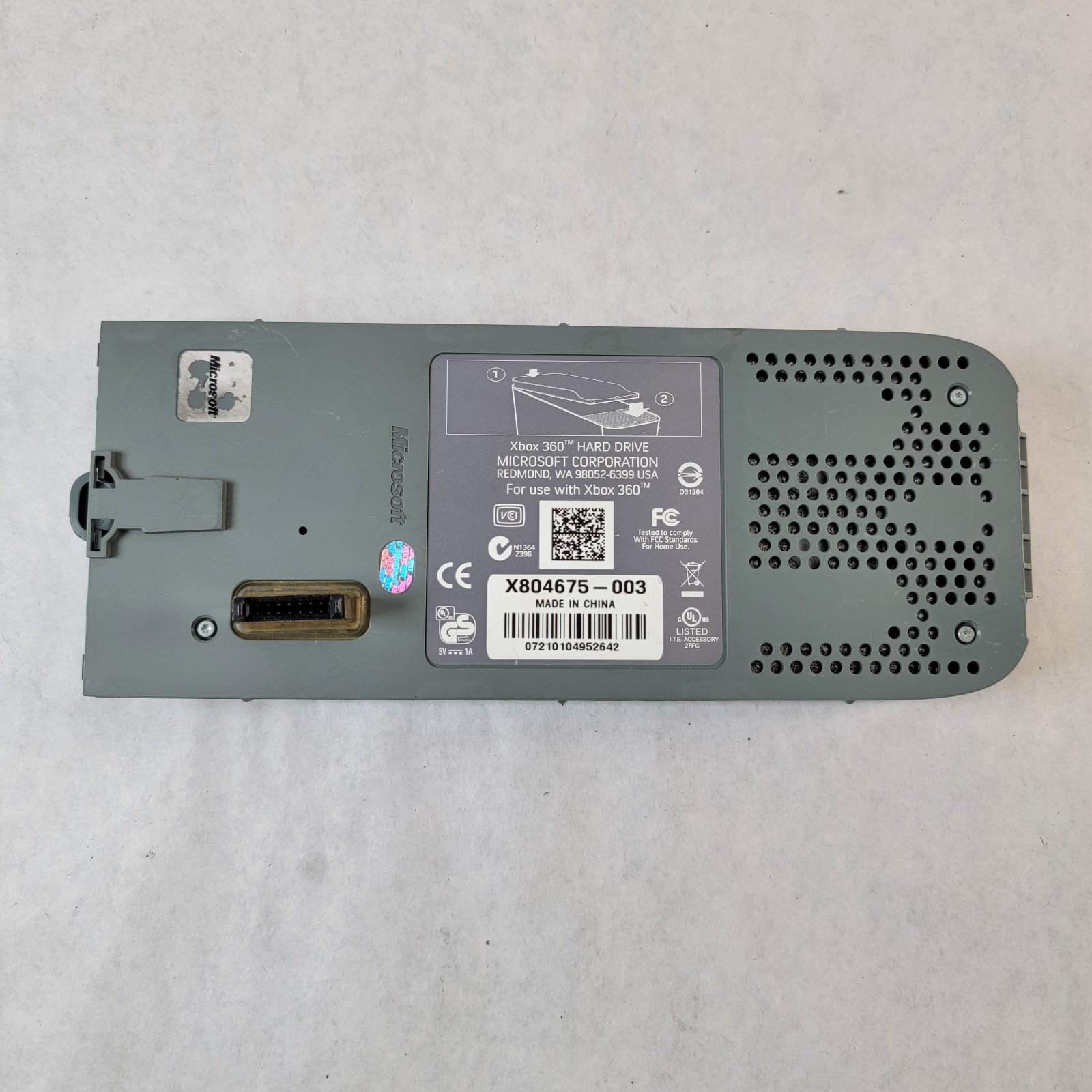 Microsoft Xbox 360 OEM External HDD Hard Drive X804675-003 Untested