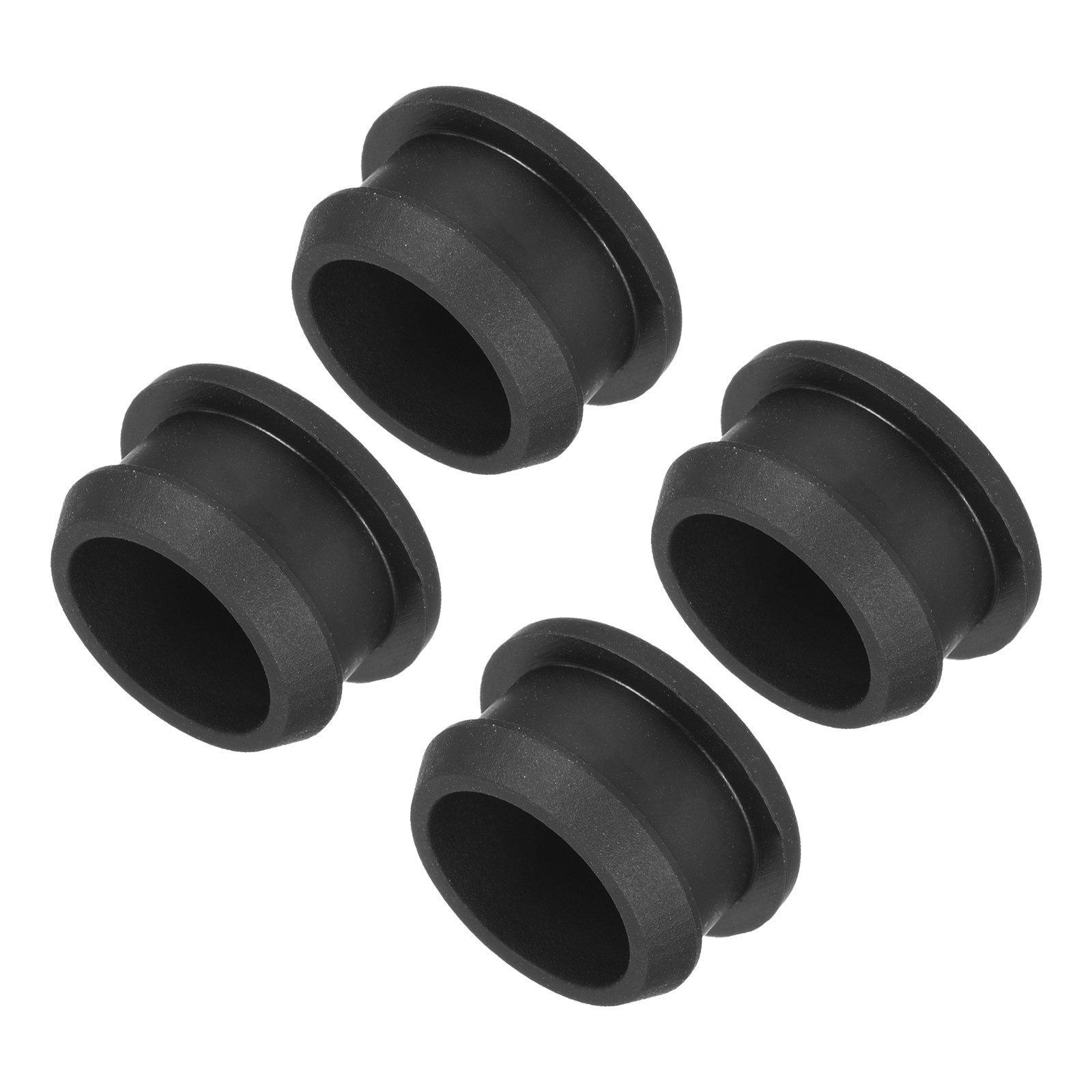 Silicone Snap in Locking Hole Plugs, Seal Cover Panel Round 20mm Black,4Pcs