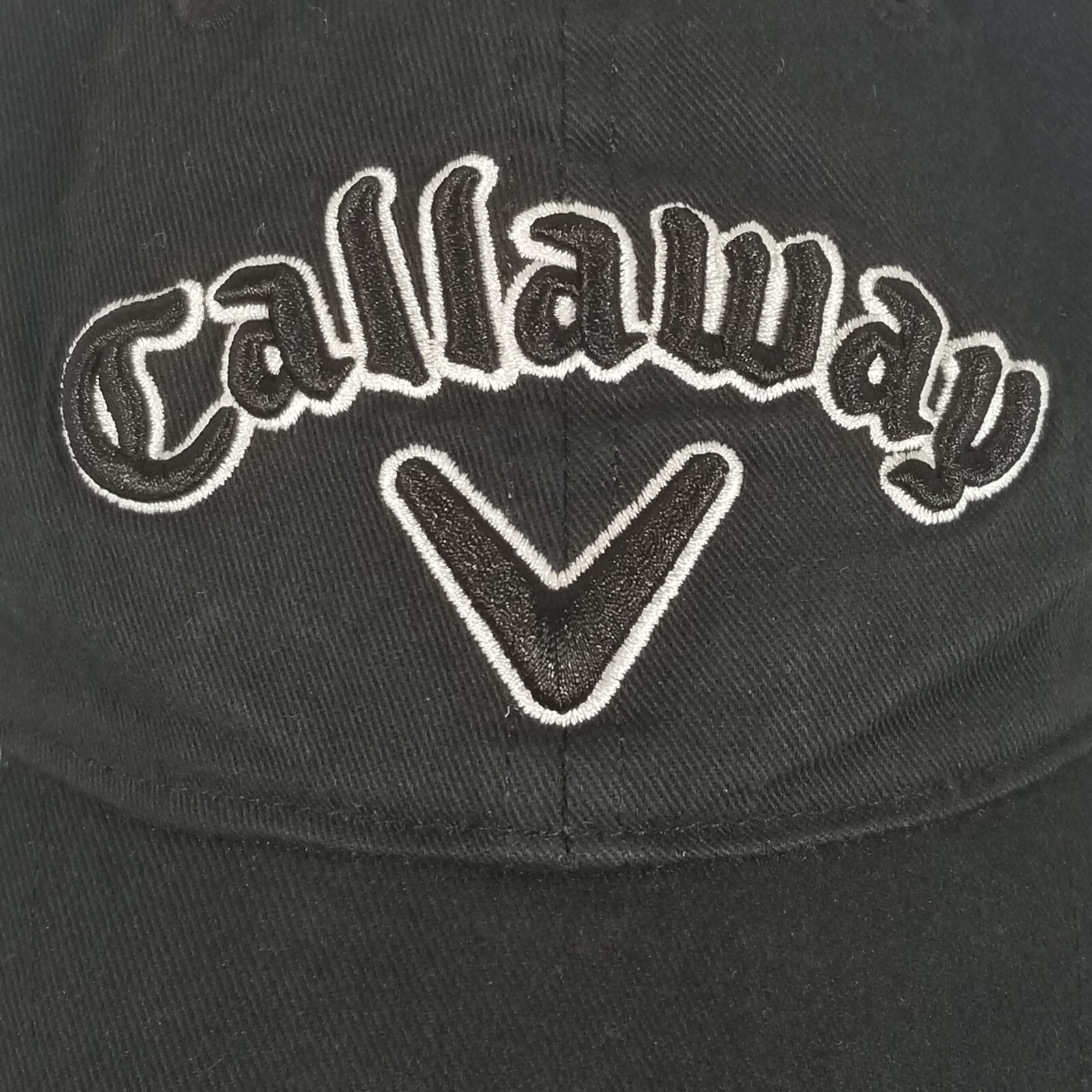 Callaway Black Golf Hat Cap Raised Embroidered Lettering Adjustable