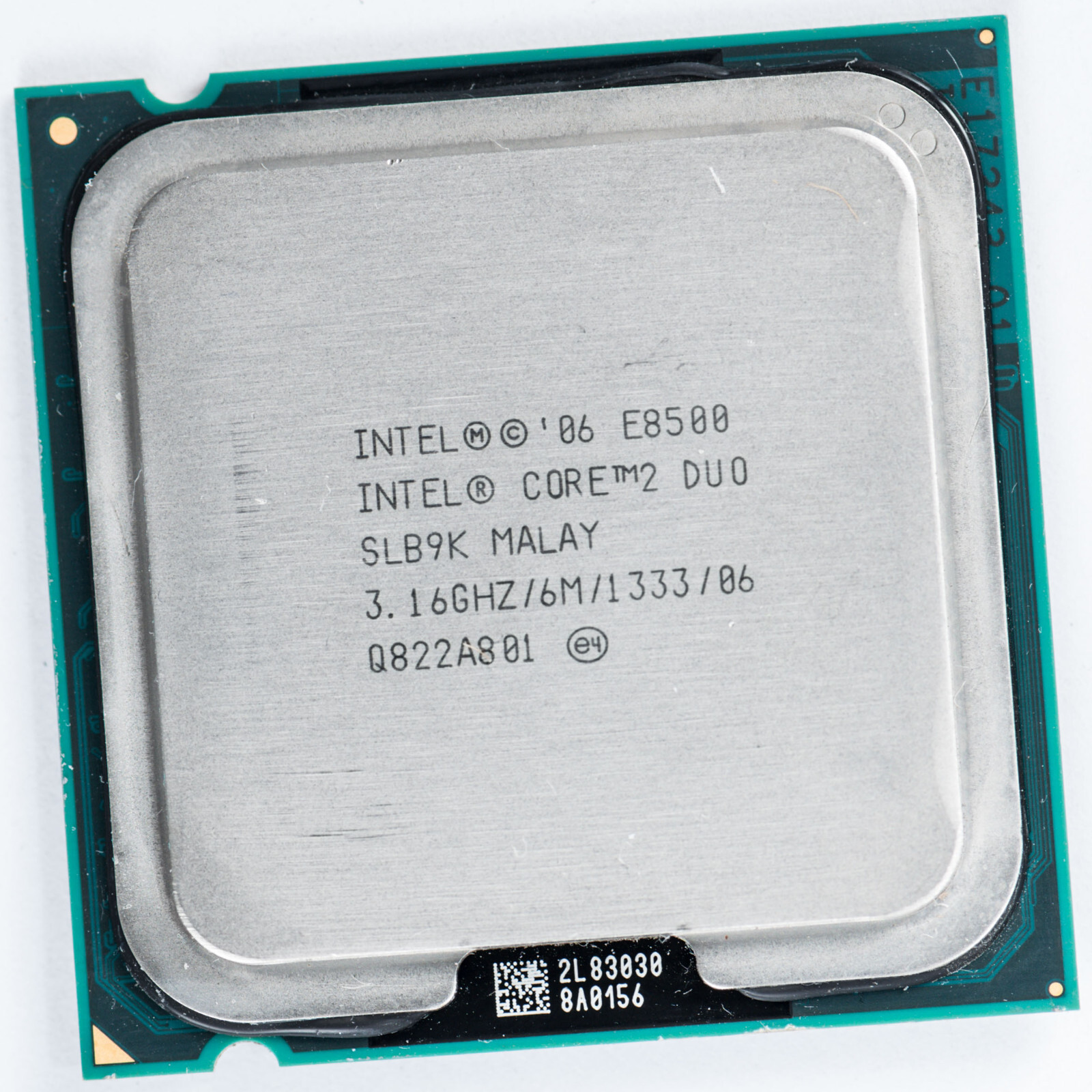 Intel Core 2 Duo E8500 SLB9K 3.16GHz LGA775 Dual Core Processor 65W Wolfdale 6MB