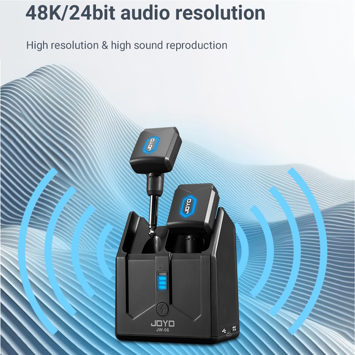 JOYO 5.8Ghz Digital Wireless Guitar System Bass Transmitter Receiver 4 Channel