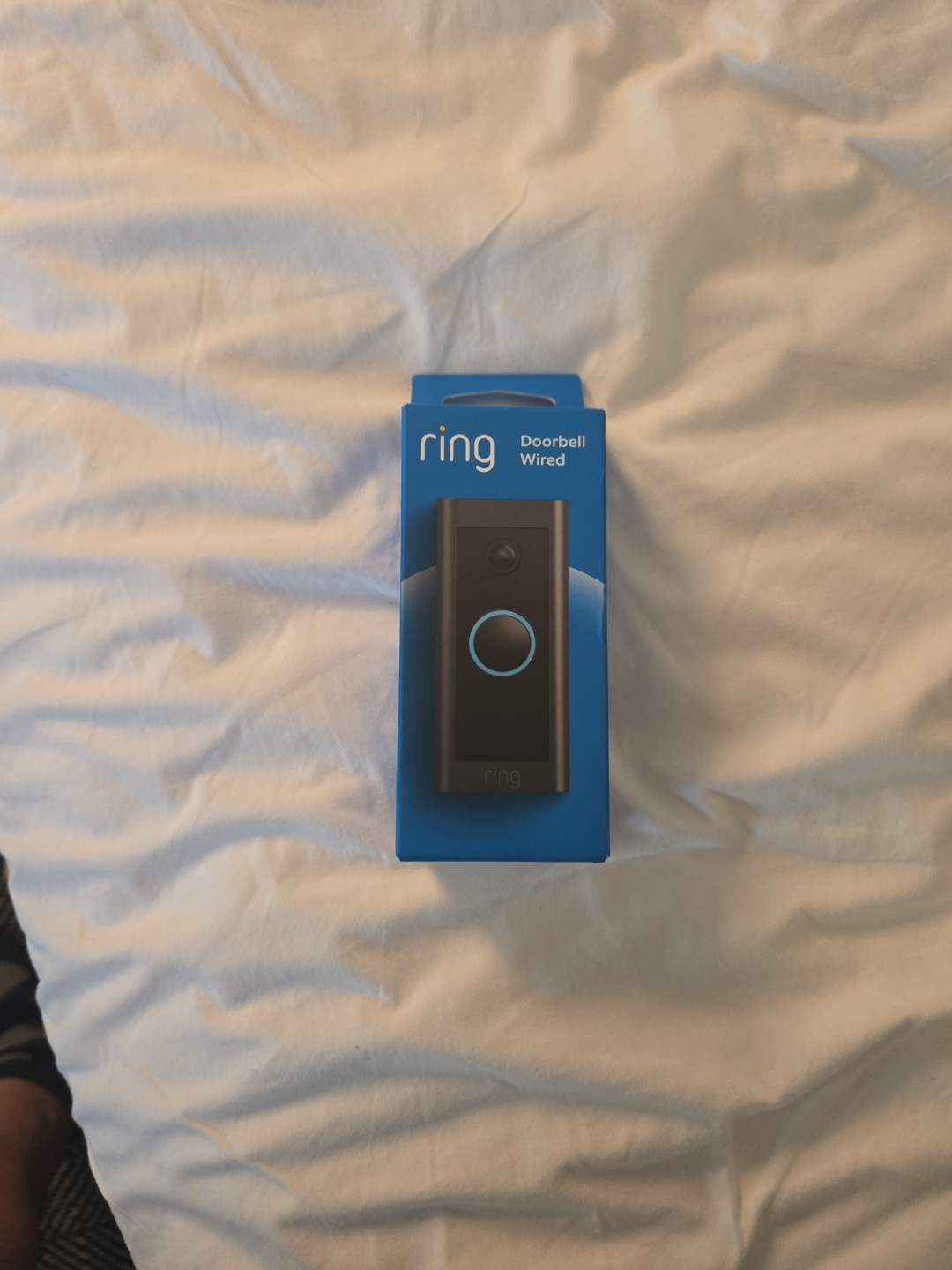Ring Video Doorbell Wired Night Vision 2.4 GHz Wifi 1080p HD Camera - Black