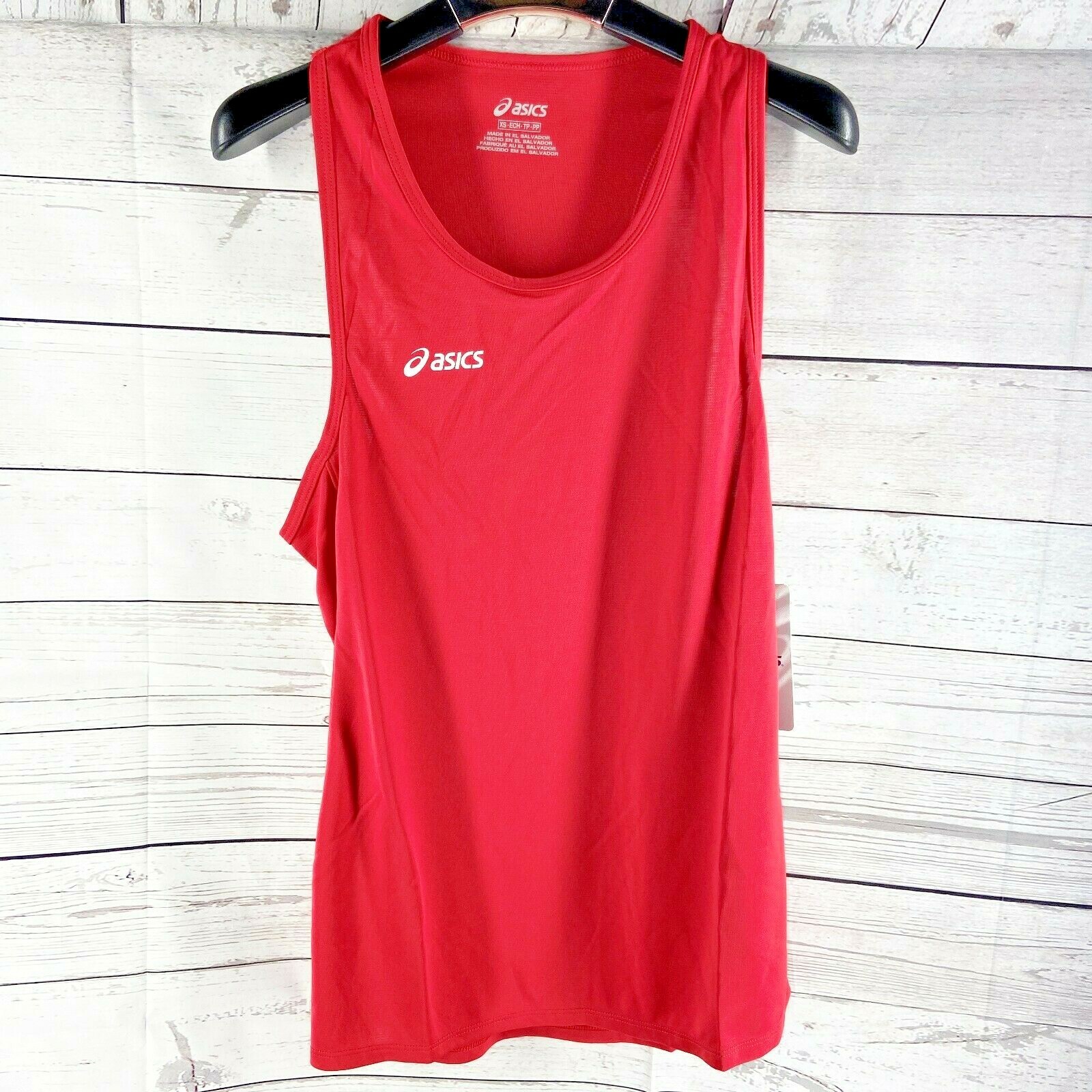 ASICS Mens Red Rival II Singlet Tank Top