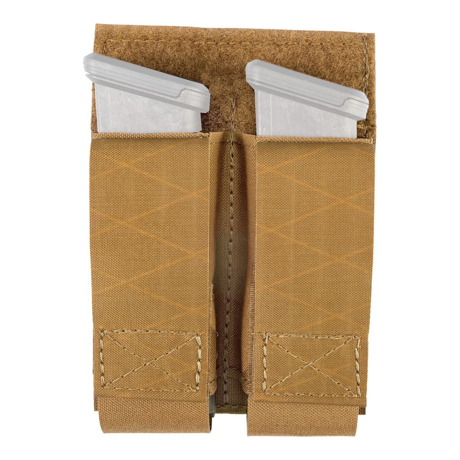 GREY GHOST DOUBLE PISTOL MAGNA MAG POUCH LAMINATE COYOTE BRN