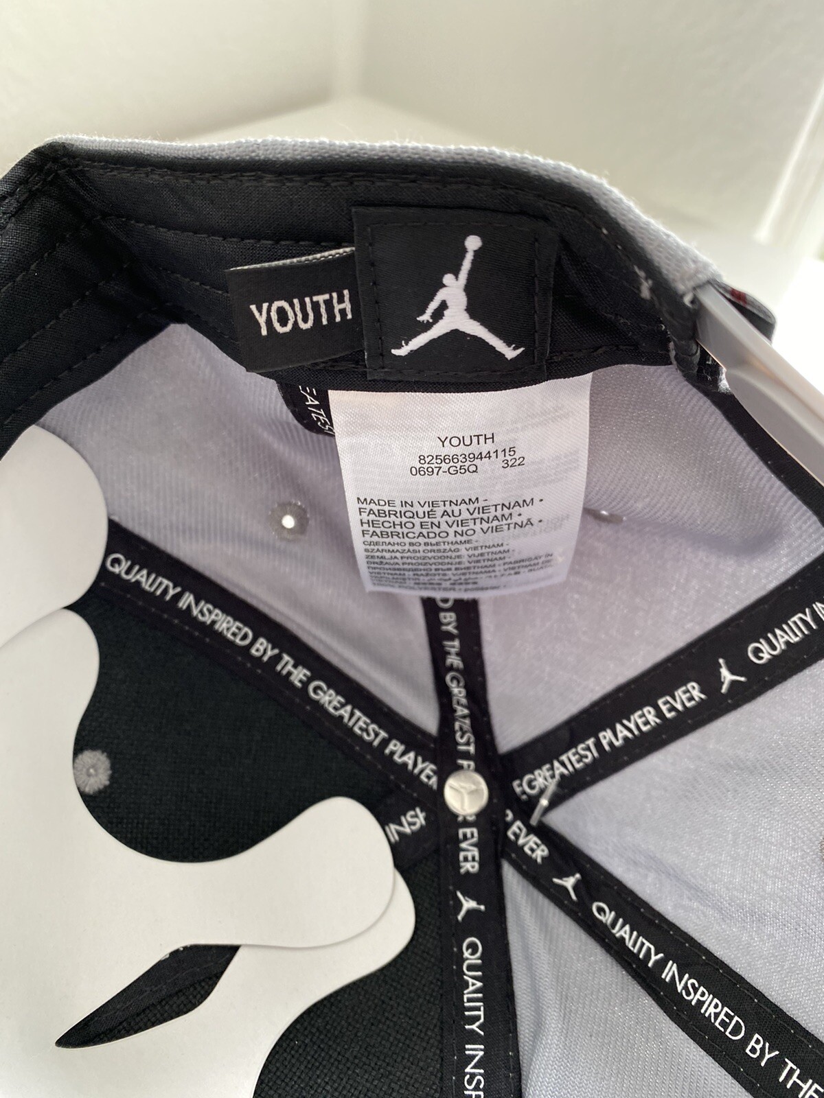 New NIKE Air Jordan Club Baseball Cap Hat Gray YOUTH BOYS NWT Jumpman Unisex