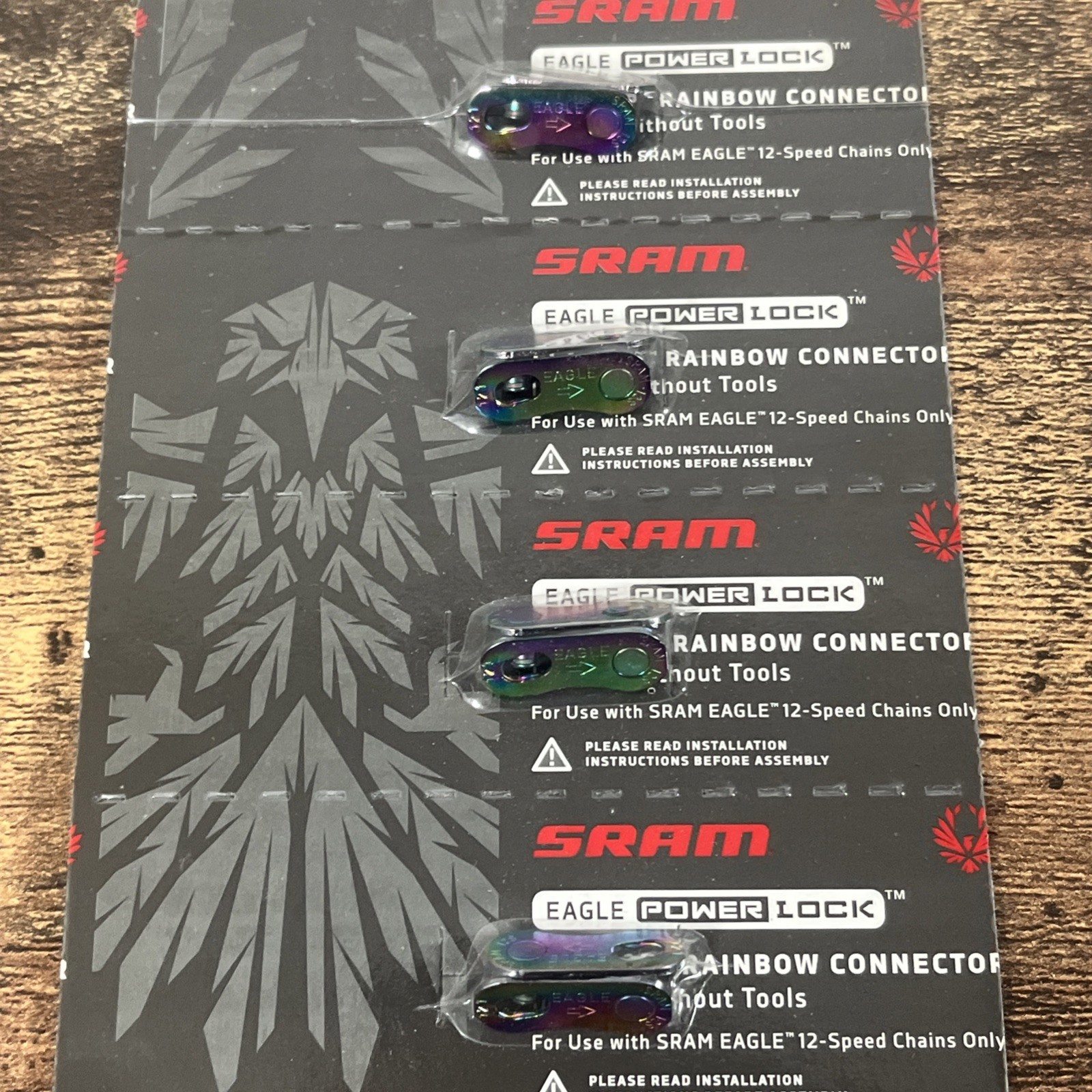 SRAM Eagle PowerLock Link for 12-Speed Chain, Rainbow Finish Card/4
