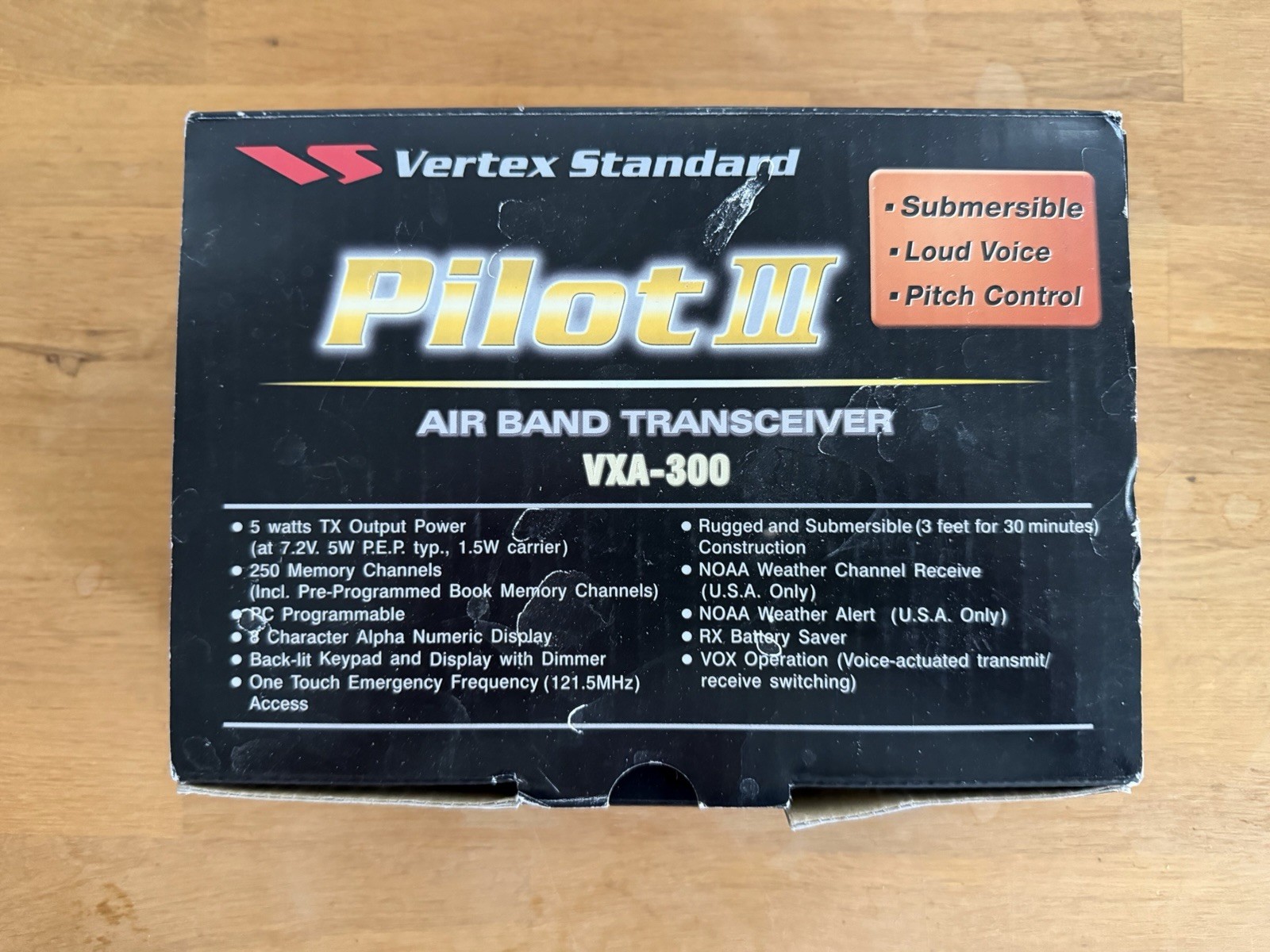 Vertex Standard Pilot III VXA-300 Air Band Transceiver