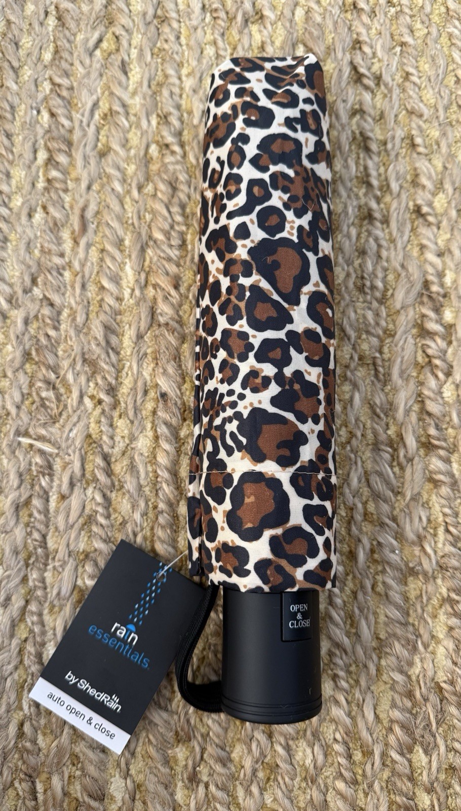 Leopard Print Umbrella Women’s Auto Open by Shedrain NWT
