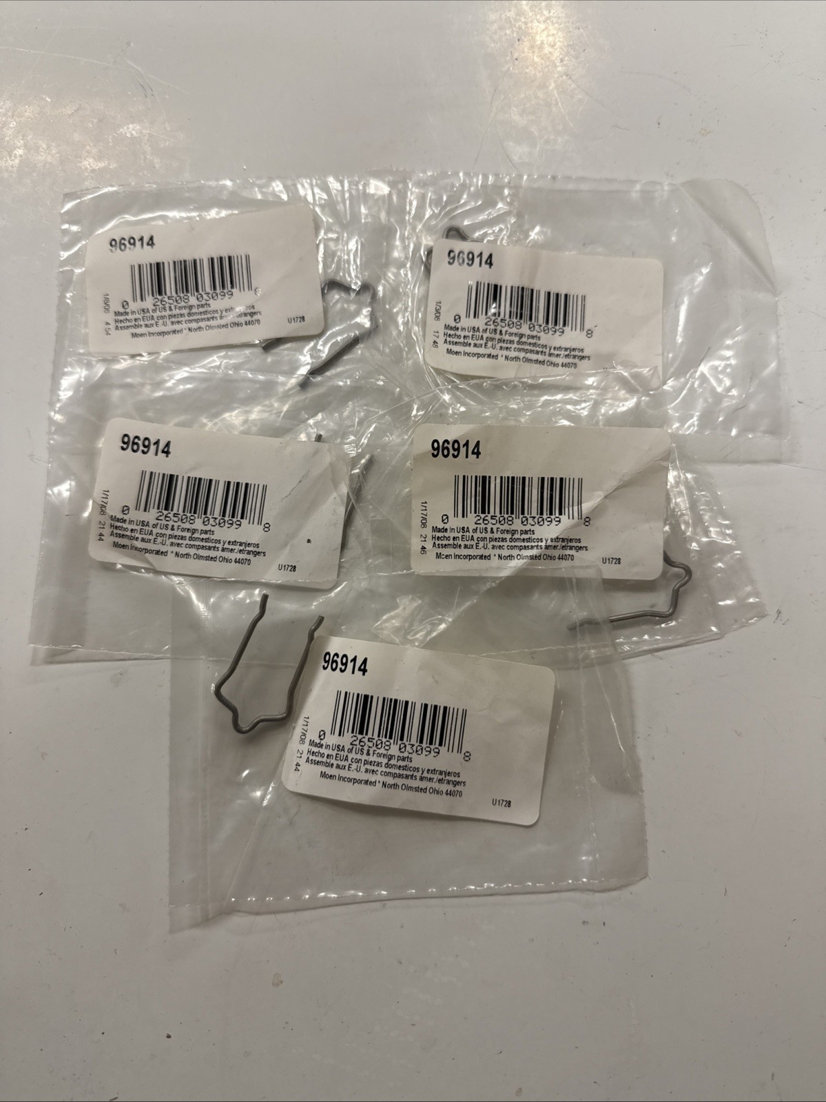 5 OEM NEW Retainer Clip for Moen 96914 Posi-Temp 1222 1222b Cartridge LOT OF 5