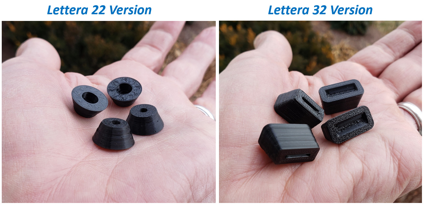 Typewriter Feet / Grommets Kit for Olivetti Lettera 22 & 32 (set of 4)