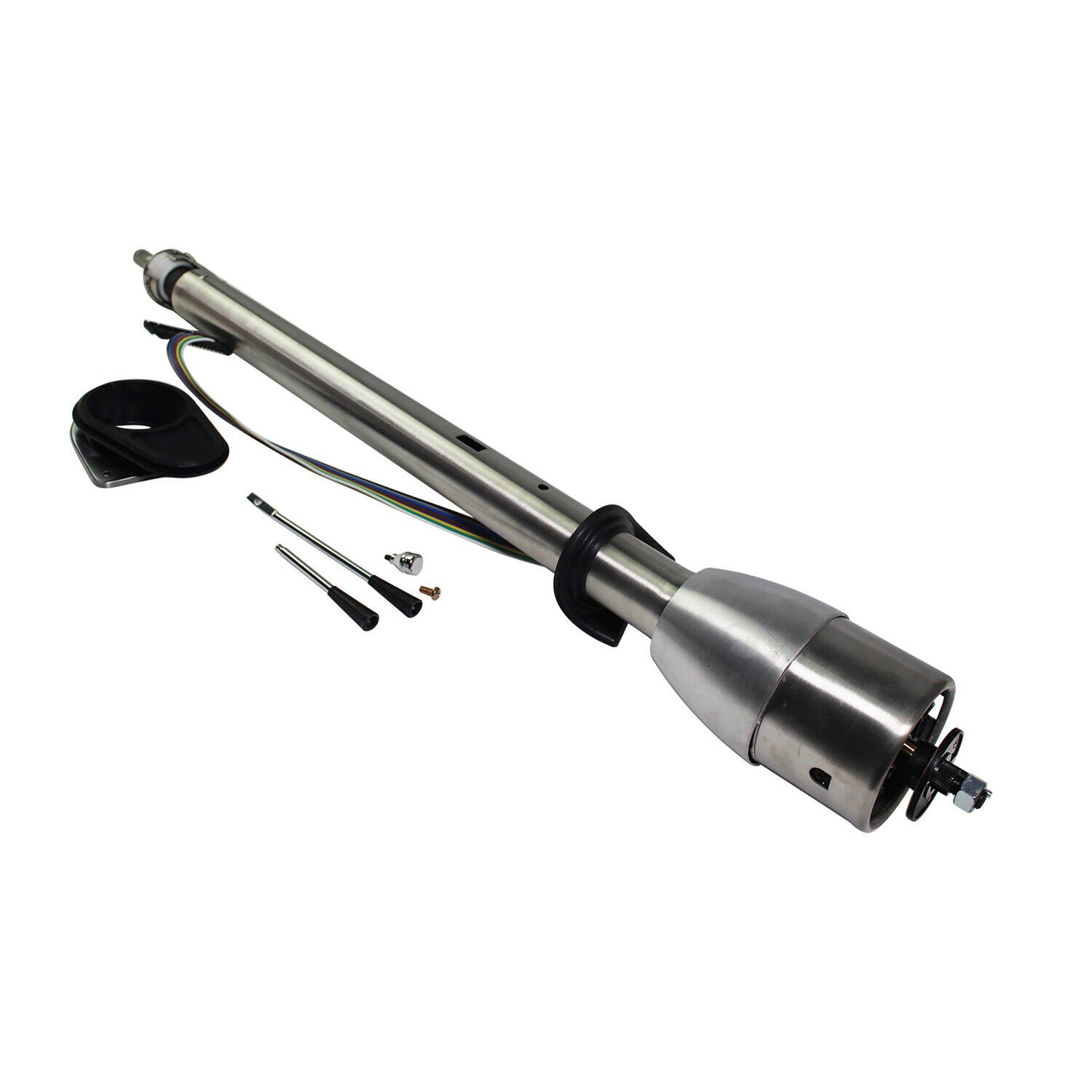 Universal 35" Tilt Floor Shift Steering Column Paintable Steel w/o Adapter