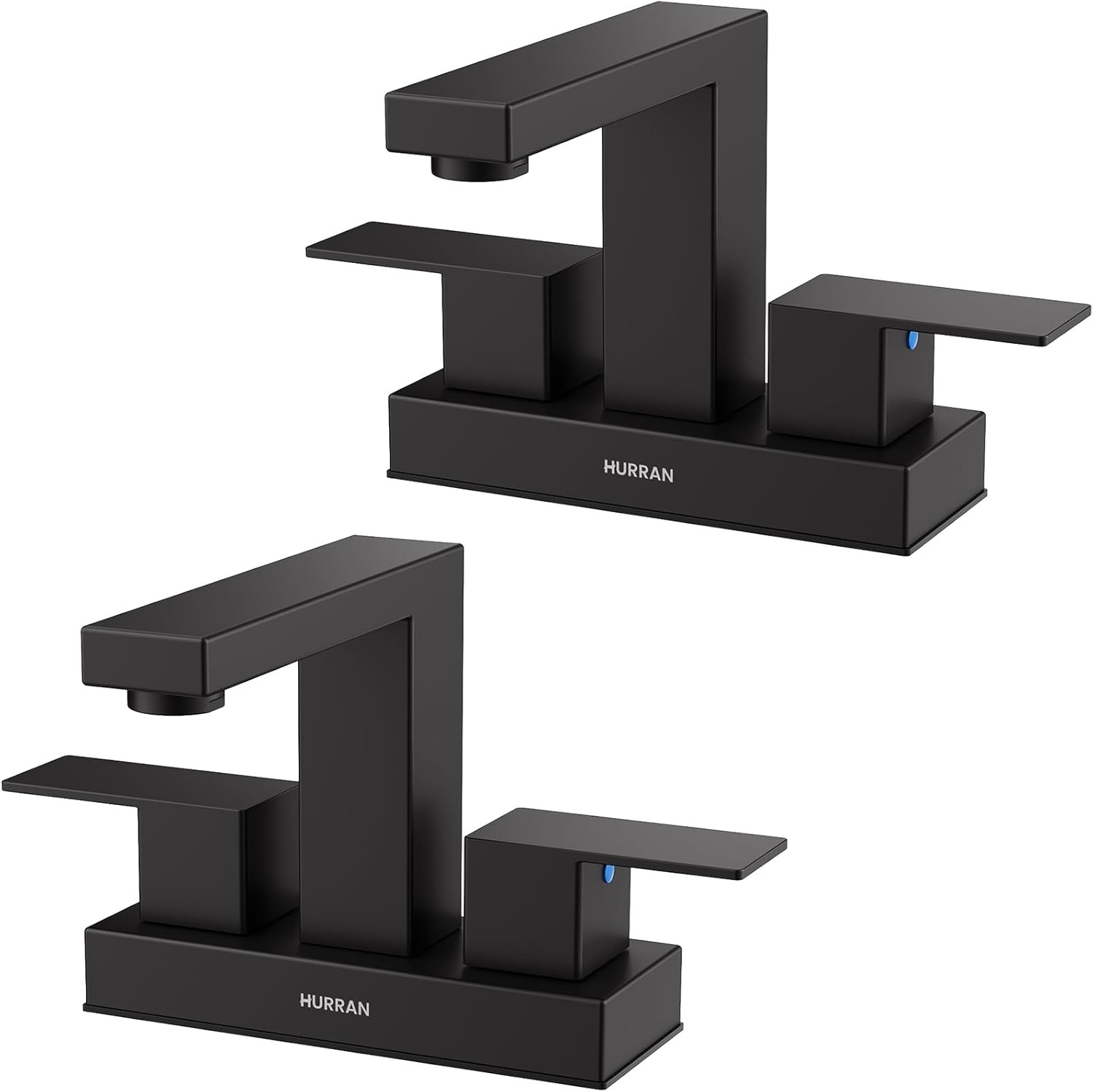 Matte Black Bathroom Sink Faucet,  4 inch Bathroom Faucets for Sink 3 Hole with