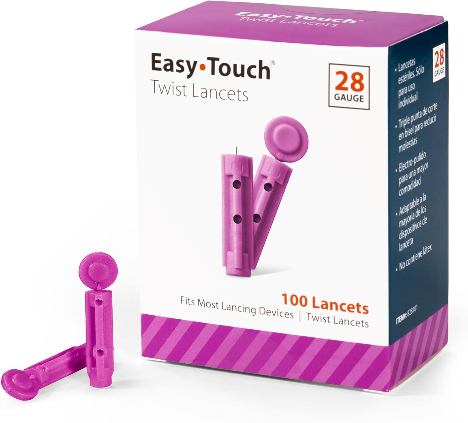 Twist Lancets - 28 G, (100 per Box)