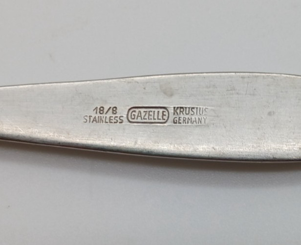 Krusius Gazelle Germany Stainless Set 6 Seafood or Cocktail Forks Free Ship