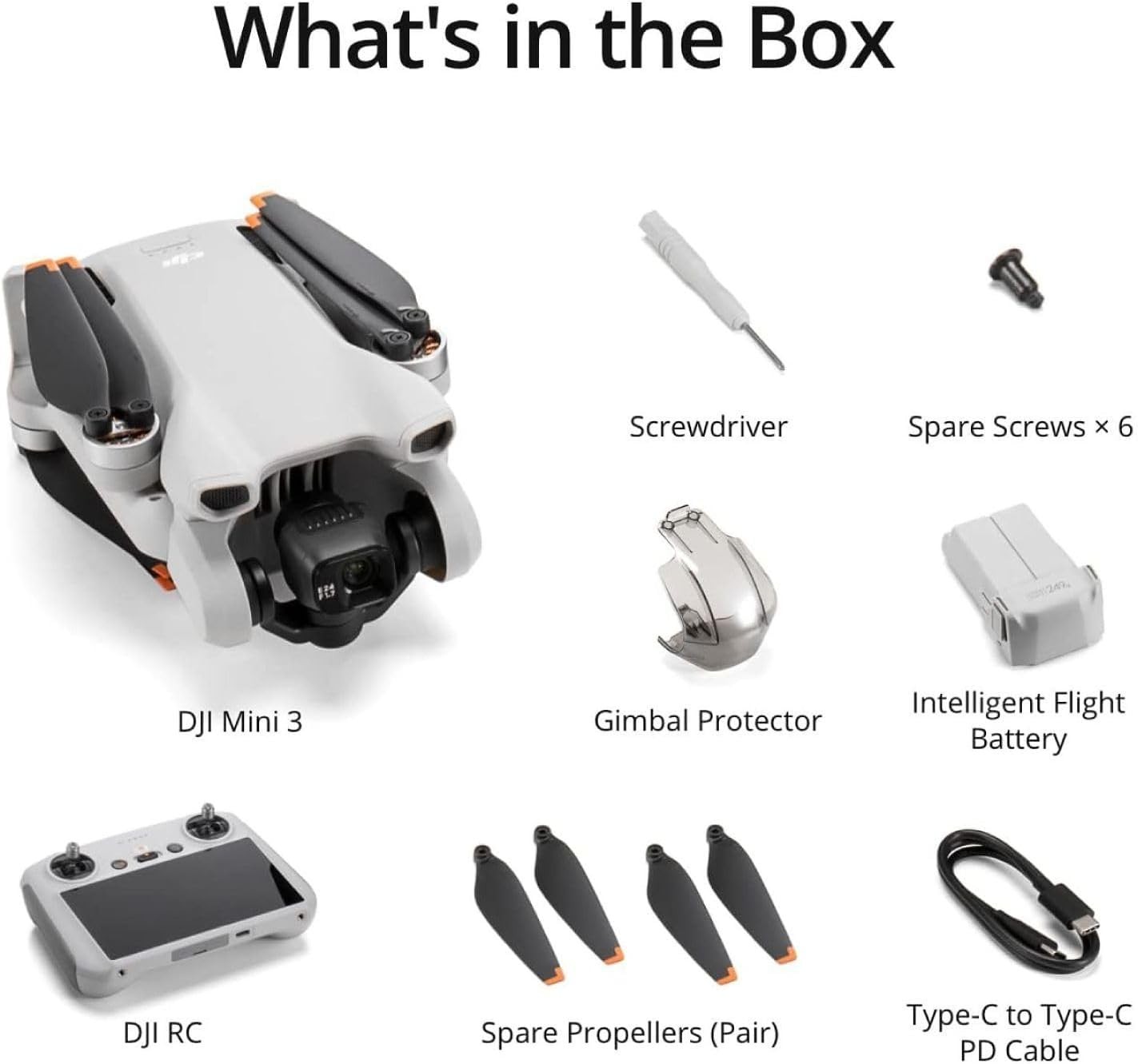 DJI Mini 3 (DJI RC), Lightweight 3x Mechanical Gimbal Drones with Camera 4K