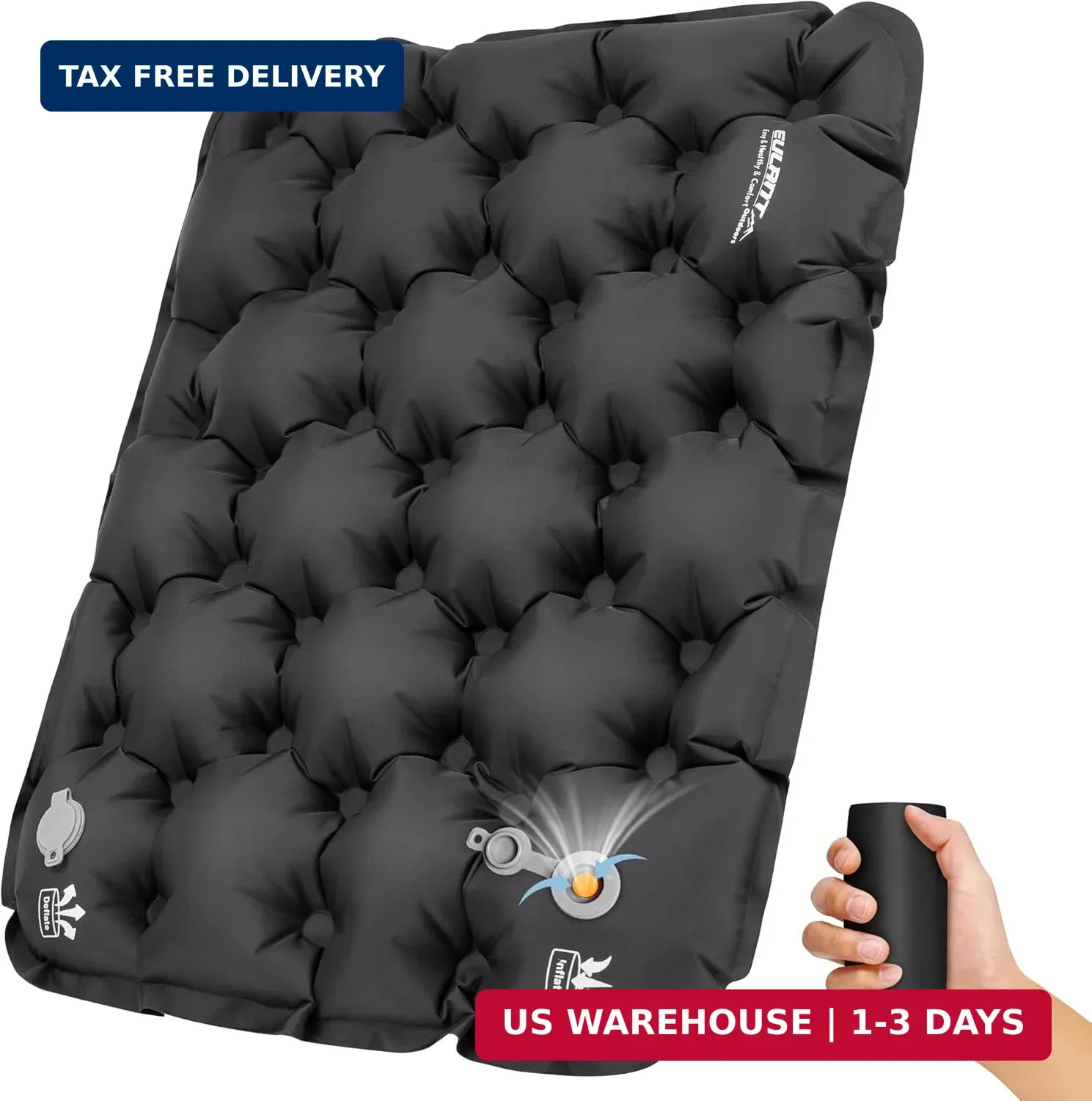 EULANT Inflatable Seat Cushion Lightweight Compact Stadium Seat Pad Camping Trav