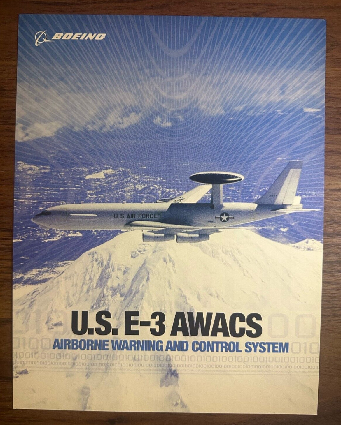 Boeing U.S. E-3 Awacs Aircraft Pamplet Brochure Military Promo Rare USA Seller