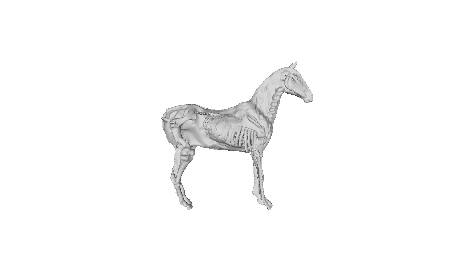 Printle Animal Dead Horse 03--Carcass Zombie Figure for Dioramas Train Sets