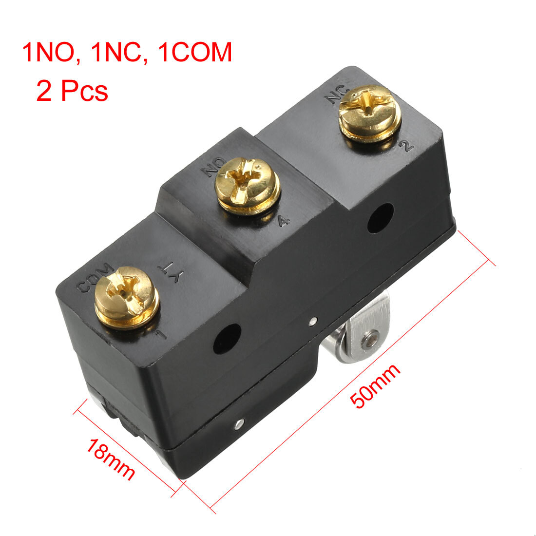 2PCS Z-15GW22-B 1NO 1NC Type Hinge Roller Lever Micro Limit Action Switch