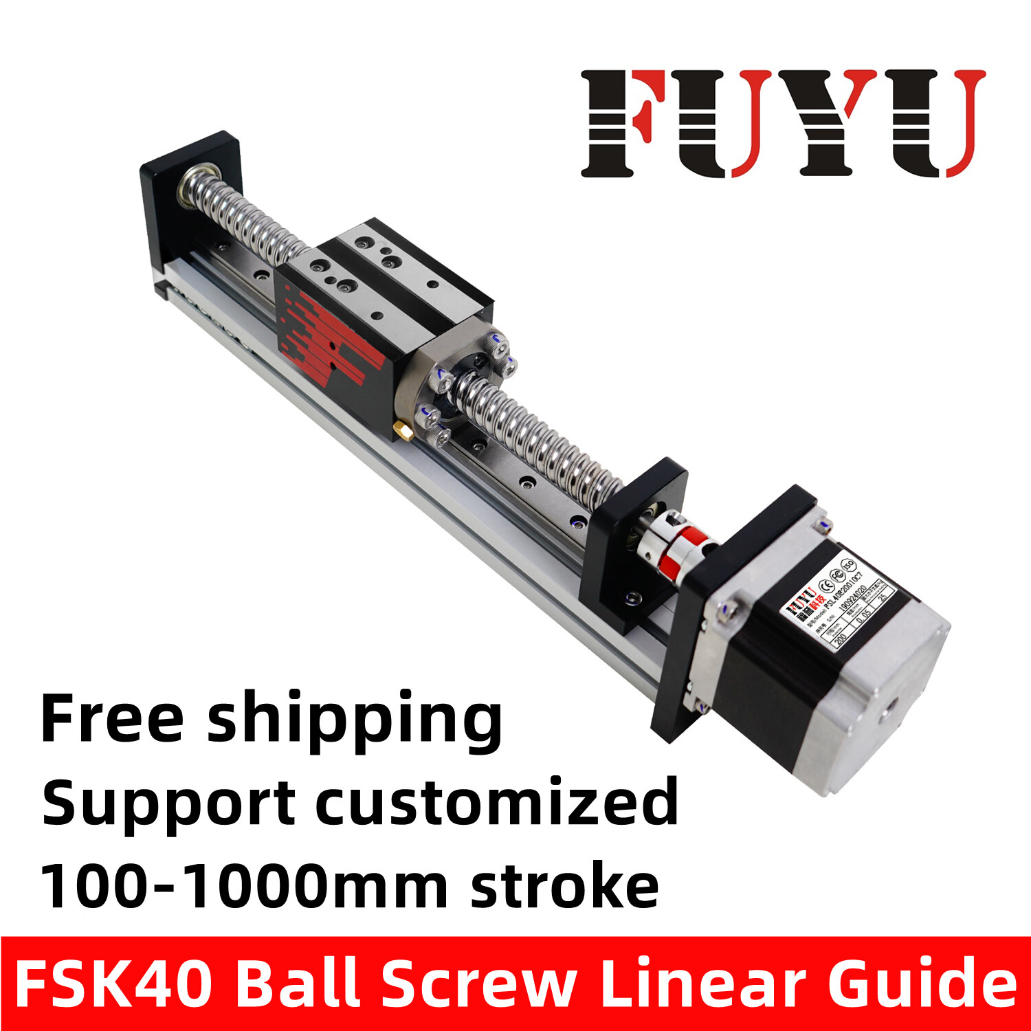 FUYU FSK40 V1 Linear Guide Rail Stage Actuator Ball Screw Motion Nema 23 Motor