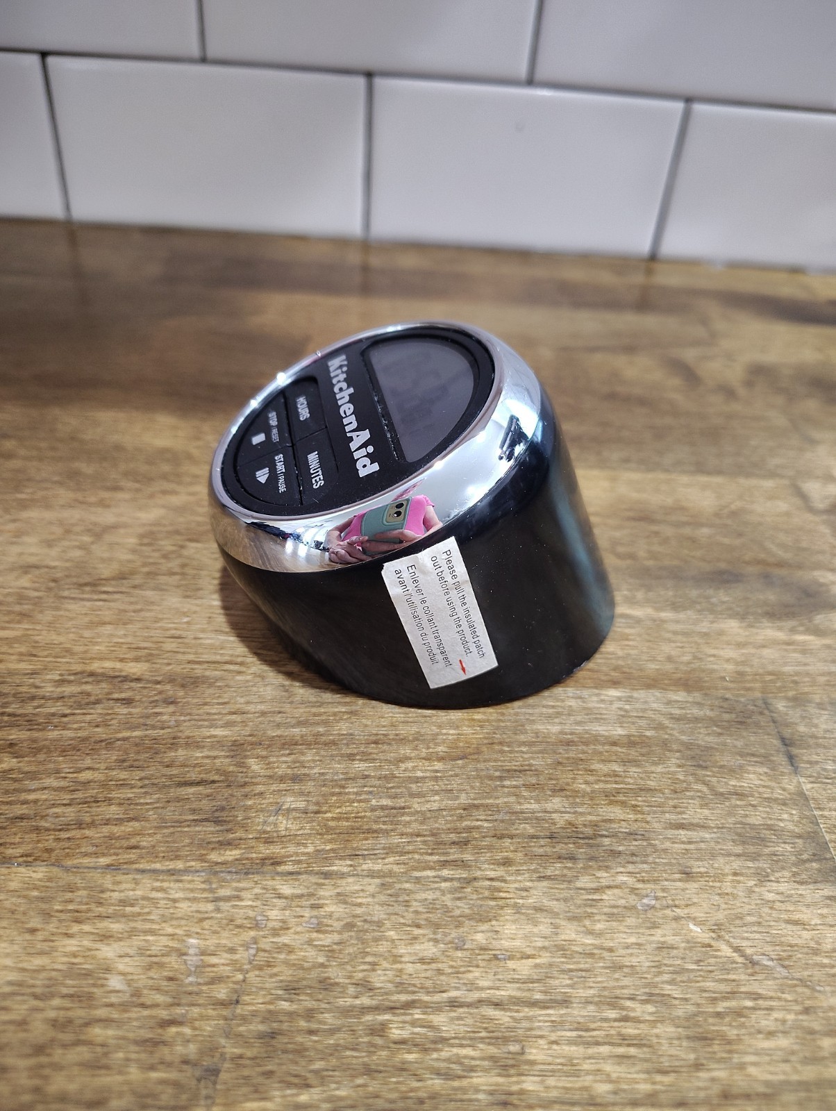 KitchenAid Digital Kitchen Timer OEM Easy to Read Countertop Black & Chrome