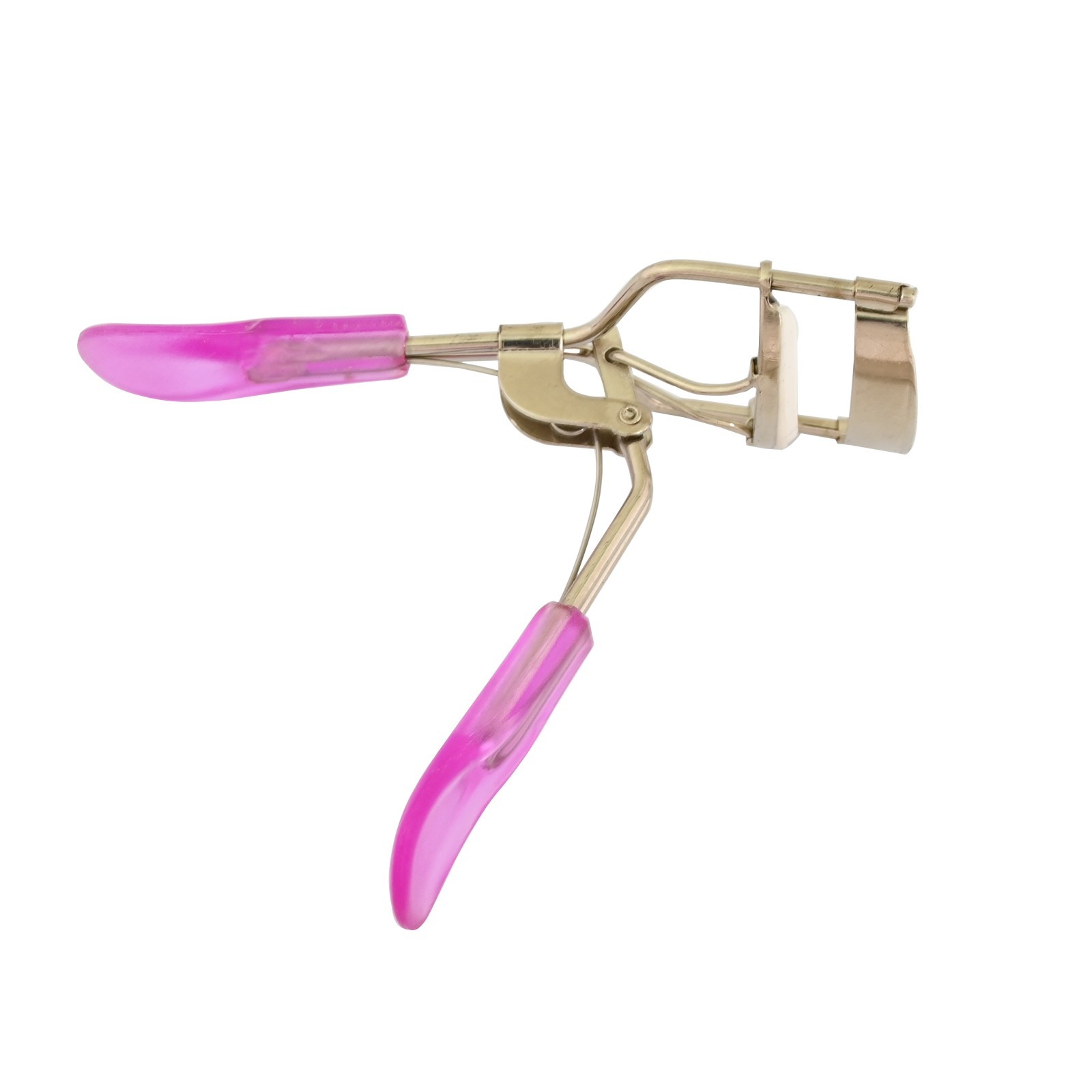 Woman Beauty Makeup Shocking Pink Plastic Handle Eyelash Curler Tool BTS-817