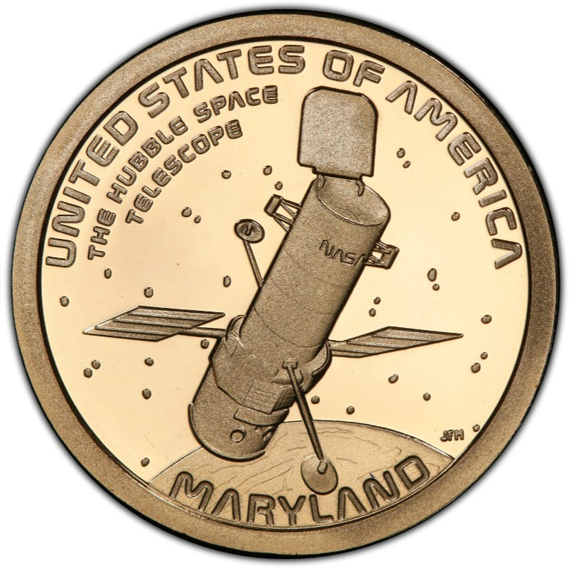 2020-S Proof The Hubble Space Telescope Maryland Innovation Dollar 1$