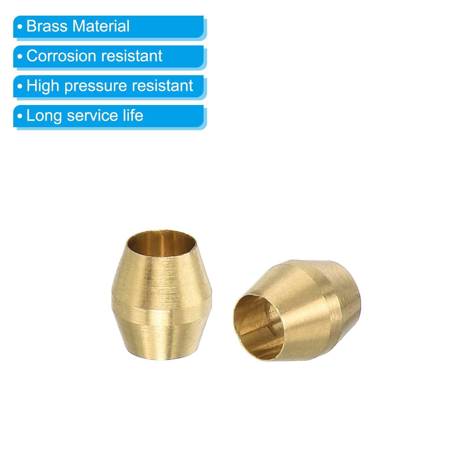 1/8" ID Brass Sleeve Ferrules 10PCS Compression Fitting Assortment Kit