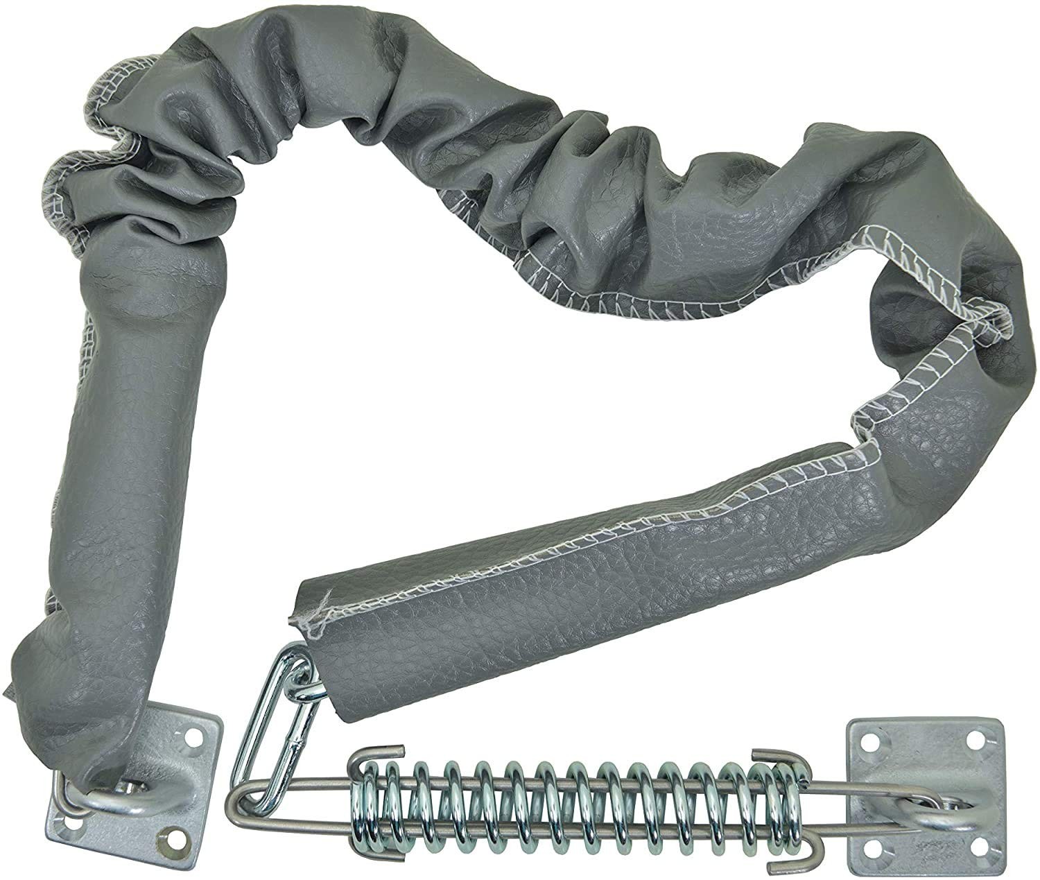 QCAA Extra Heavy Storm Door Chain Check, 1 Pack, Grey Textured Vinyl Cover