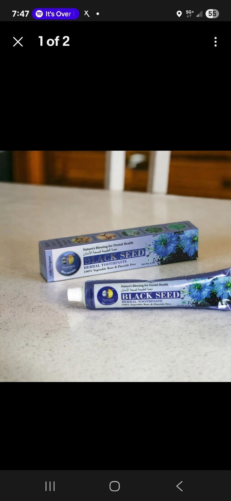 Black Seed Oil Toothpaste 100% Flouride Free
