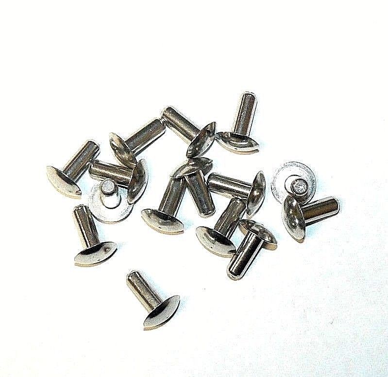 3/16" x 1/2" Full Brazier Head Solid Aluminum Rivet - 2117 T4 (Hard) - 50 Pcs.