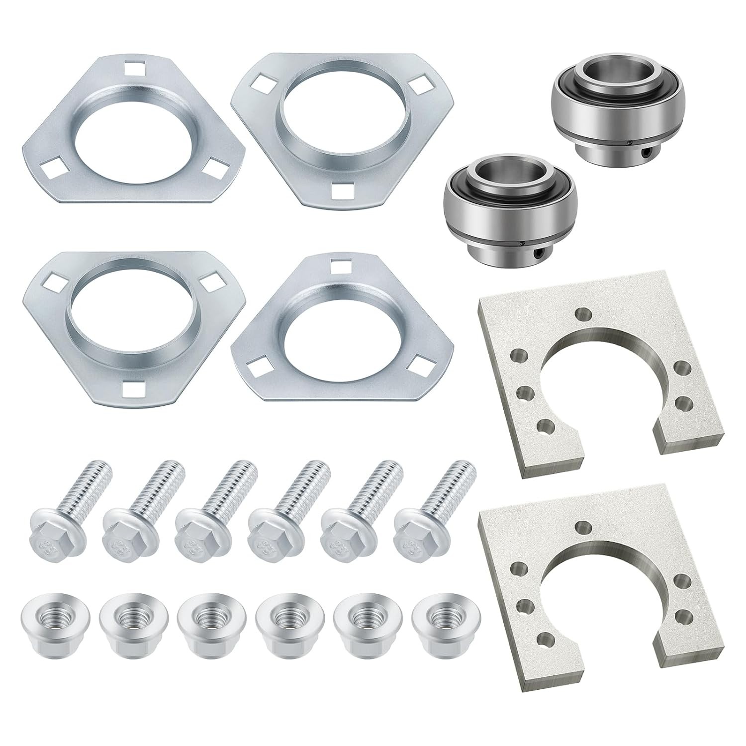 Go Kart Rear Live Axle Bearing Kit 3-Hole Live Axle Bearing Replacement Parts