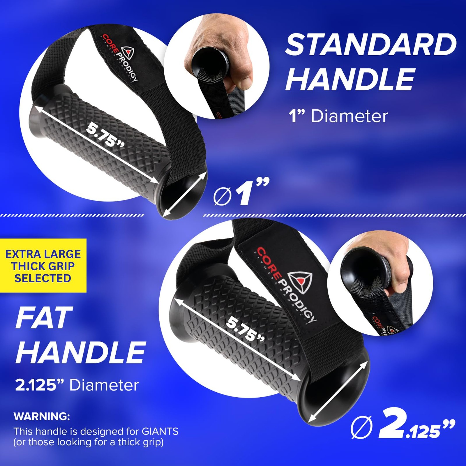 Heavy Duty Exercise Handles Extra Large Size - Grip Attachments for Cable Mac...