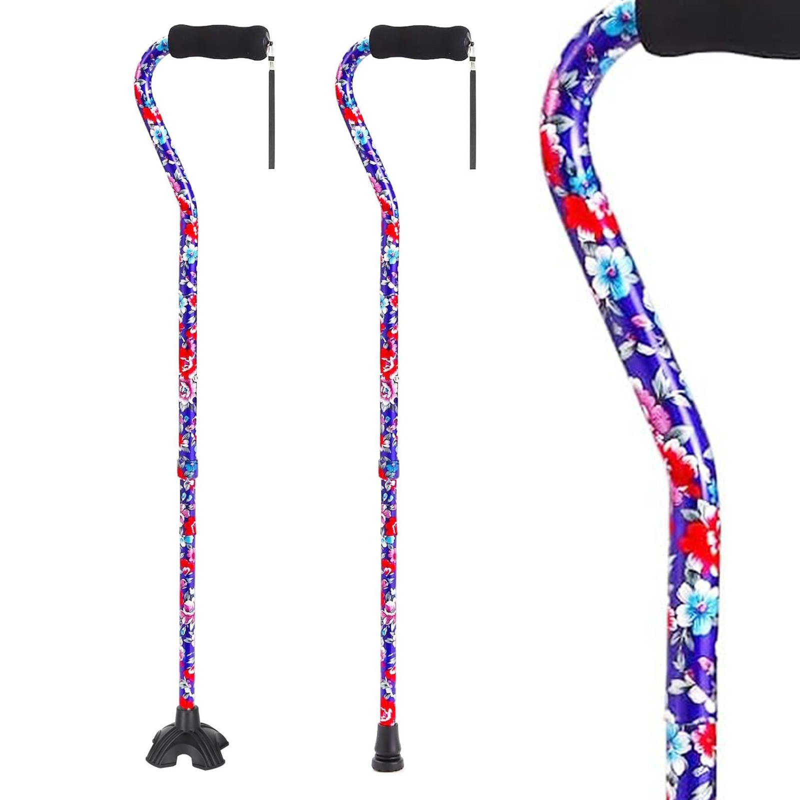 Elegant Walking Cane for Women, Foldable & Adjustable Cane for Seniors with S...
