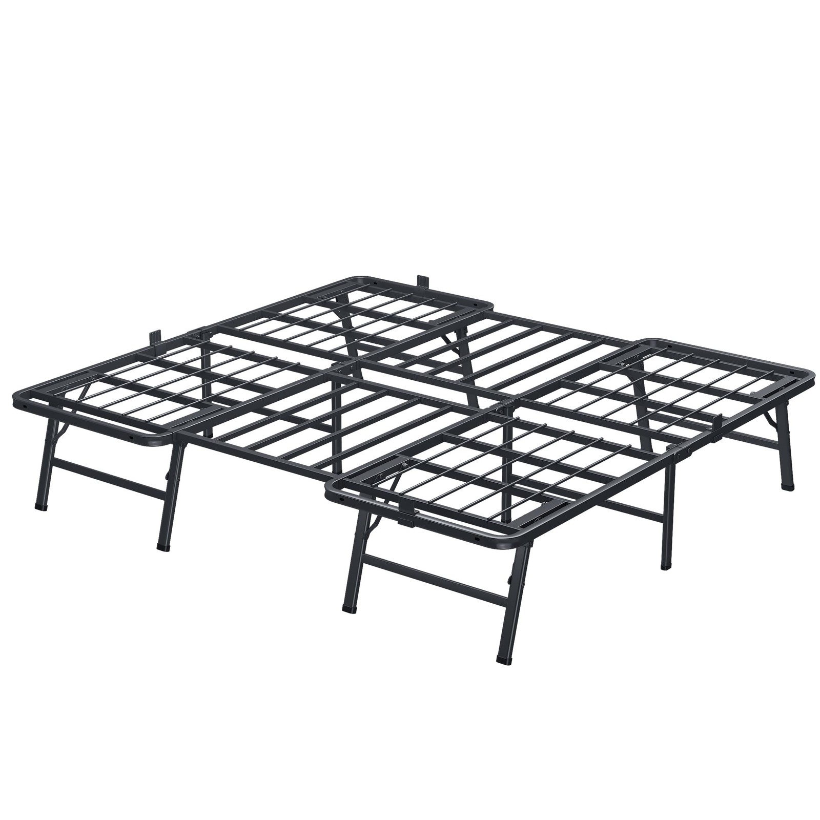 14 Inch King Metal Folding Bed Frame,Tool-Free Assembly Platform