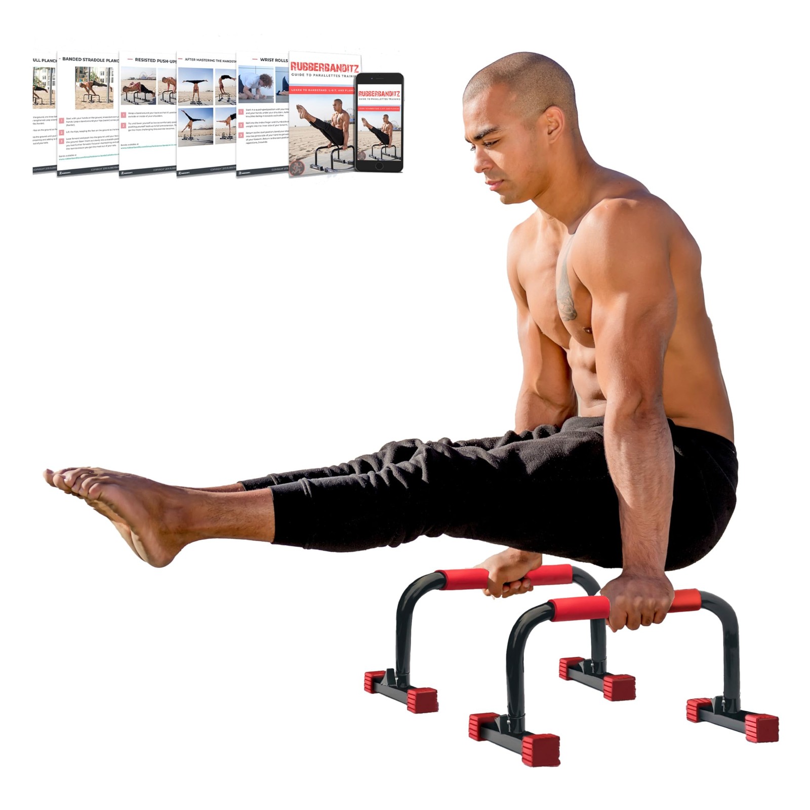 Parallettes Calisthenics Handles – Push Up Bars & Dip Bar Stand – Parallel Ba...