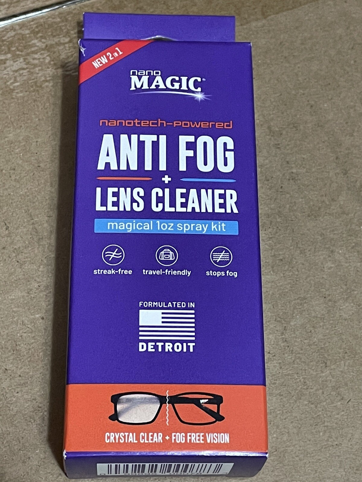 Nano Magic Anti Fog Glass Lens 1 oz Spray Kit New In Box NIB
