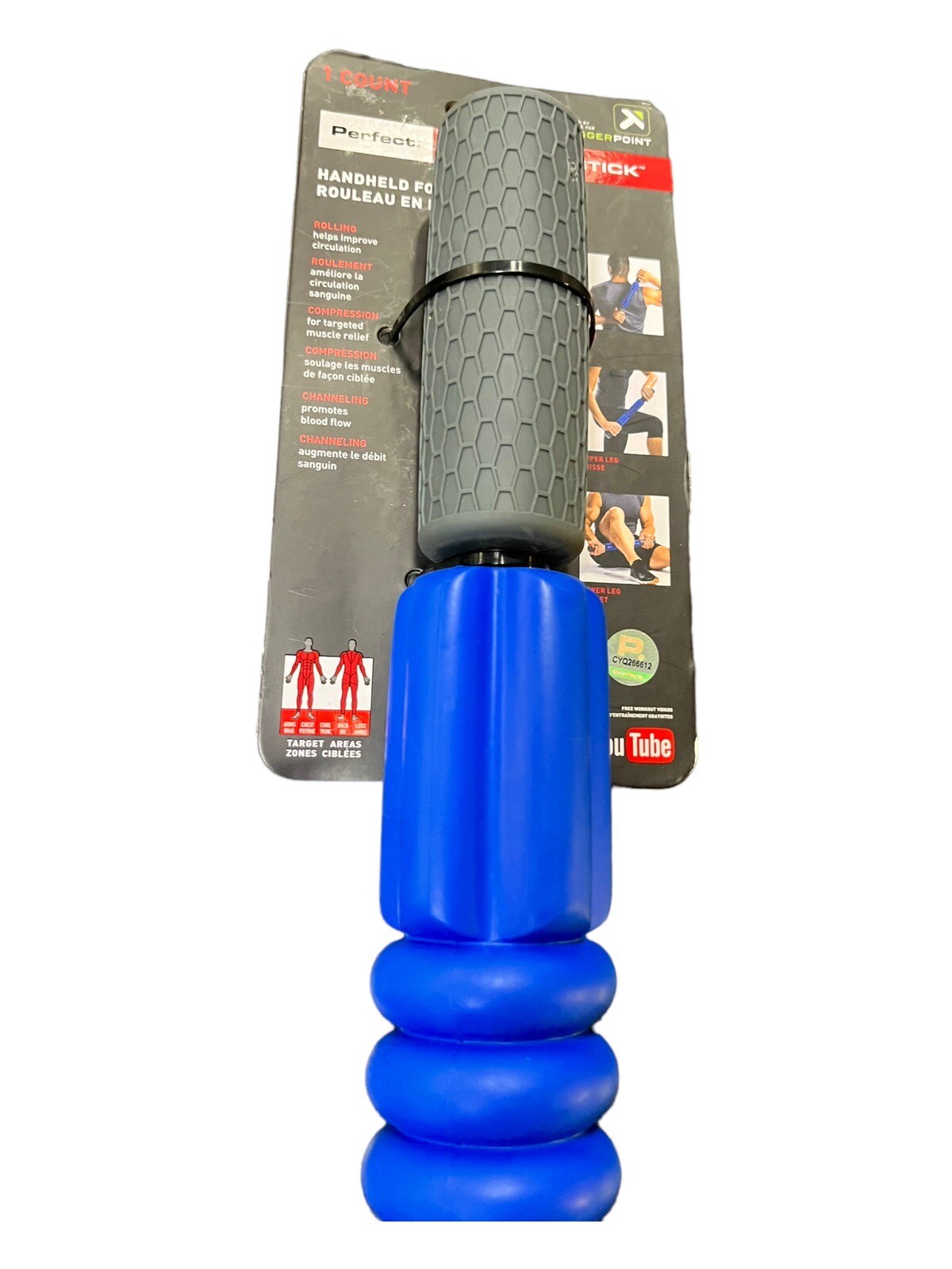 Perfect Massage Stick Foam Roller/Trigger Point Performance Therapy 20" New