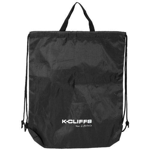 Lightweight Drawstring Fitness Gym Tote Bag School Sports Backpack Nylon Black