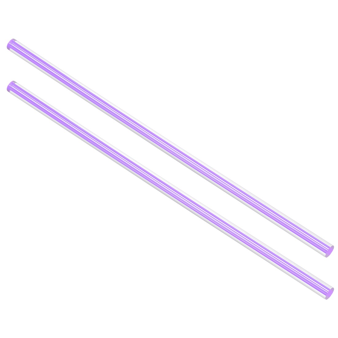 8mmx250mm Straight Light Purple Line Solid Acrylic Round Rod PMMA Bar 2pcs