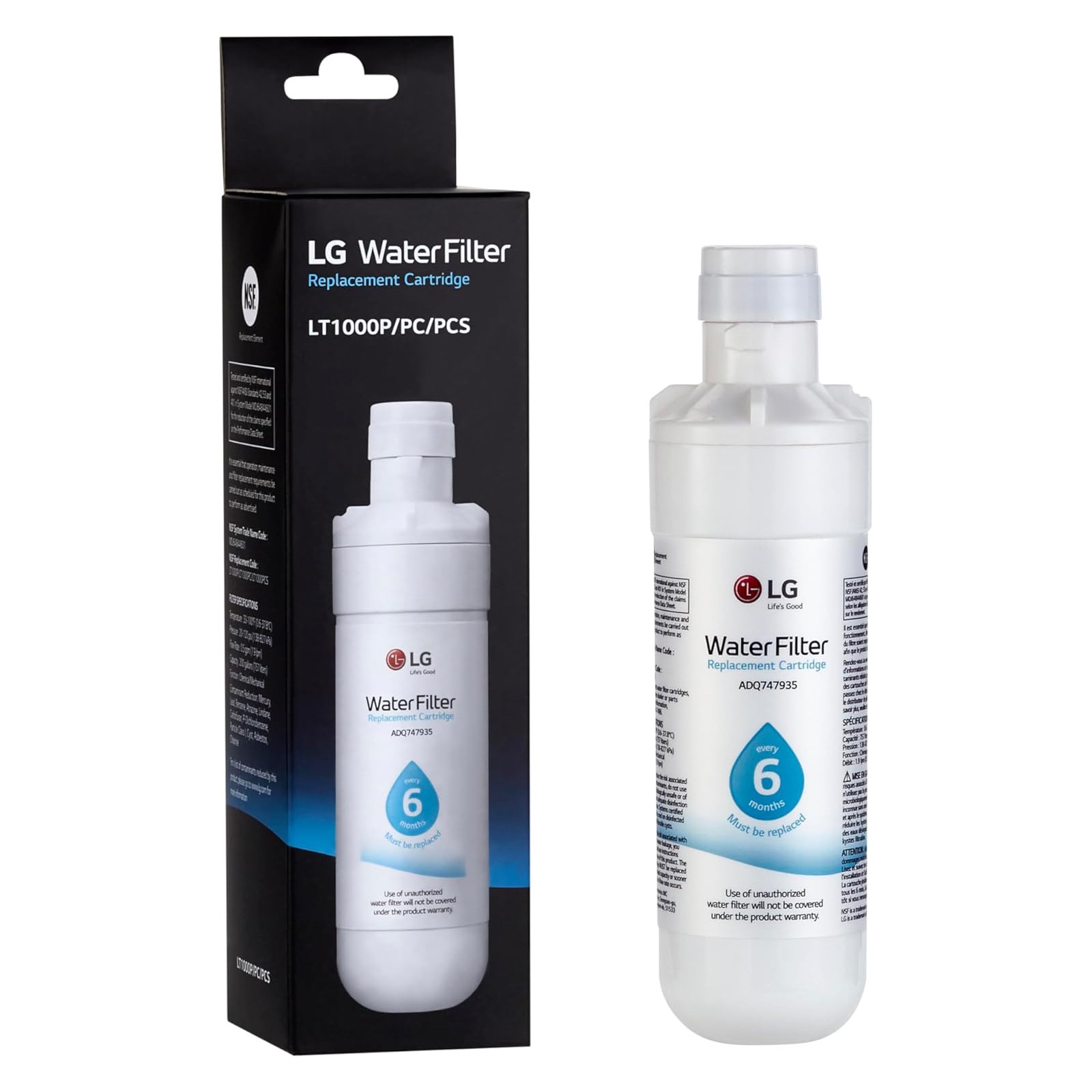 (2 PACK) LG LT1000P - 200 Gallon Capacity Replacement Refrigerator Water Filter